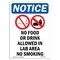 Signmission OSHA Notice, Sign, 7" Height, No Food / Drink Allowed, Sign, 7" X 5", Portrait OS-NS-D-57-V-14579 - alternate 1